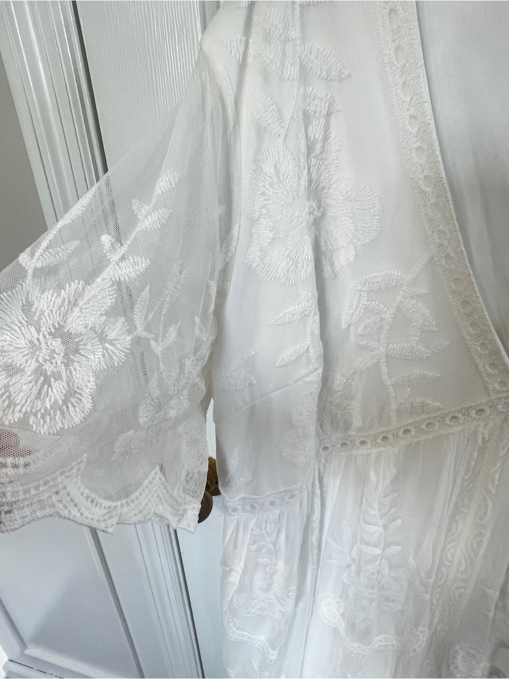 PinkBlush Size 2X White Lace Mesh Overlay Maxi Dress Bridal Baby Shower New - Picture 6 of 9